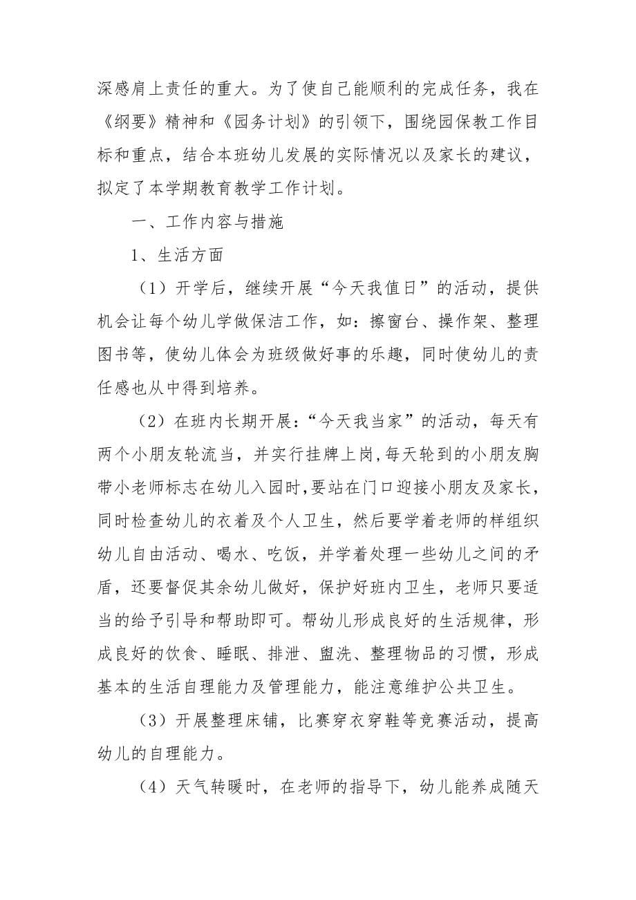 关于大班教学计划_第5页