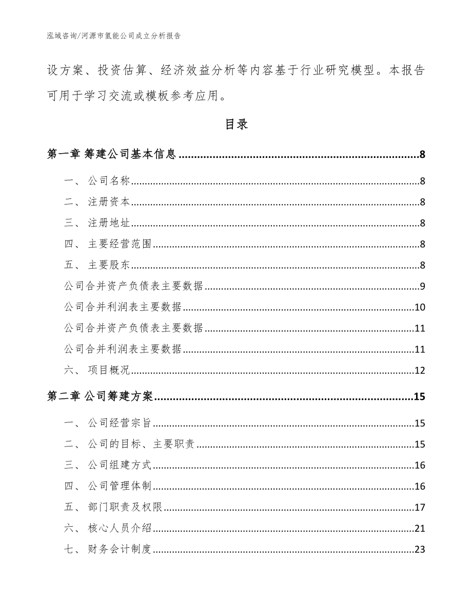 河源市氢能公司成立分析报告（范文）_第3页