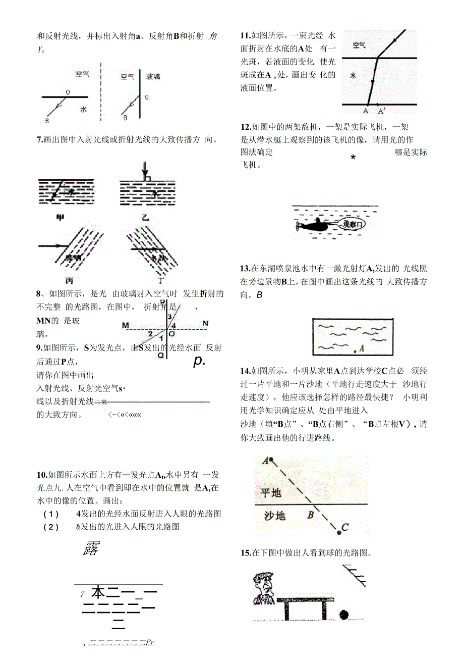 光学作图专题训练_第2页