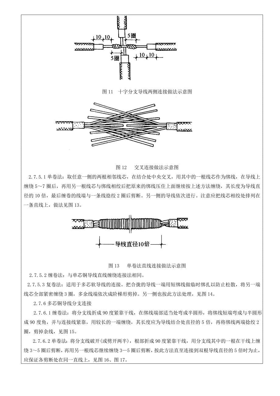 电工施工工艺及技术交底表格_第5页