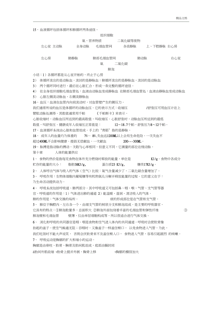 七年级生物下册笔记_第3页