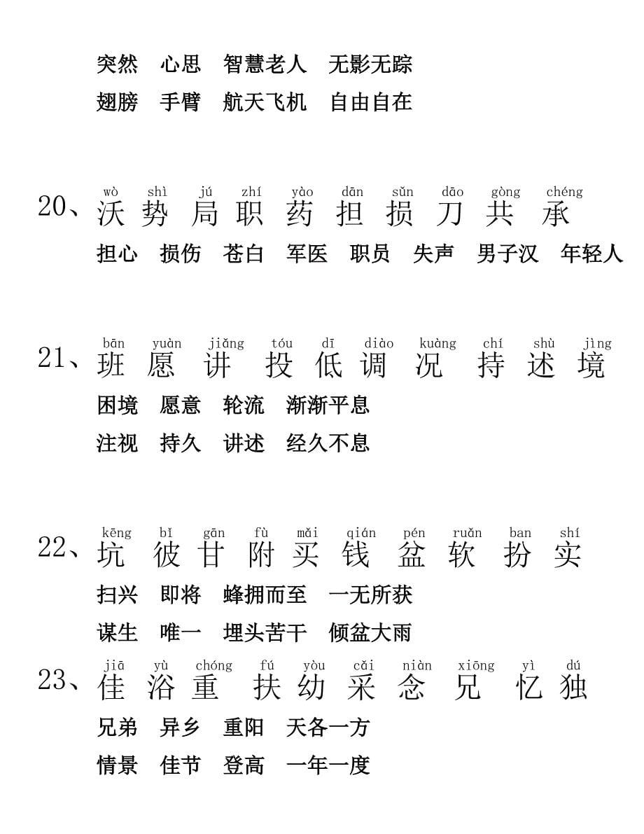 苏教版语文三年级上册生字表及读读背背所有成语古诗古今贤文亲手输_第5页