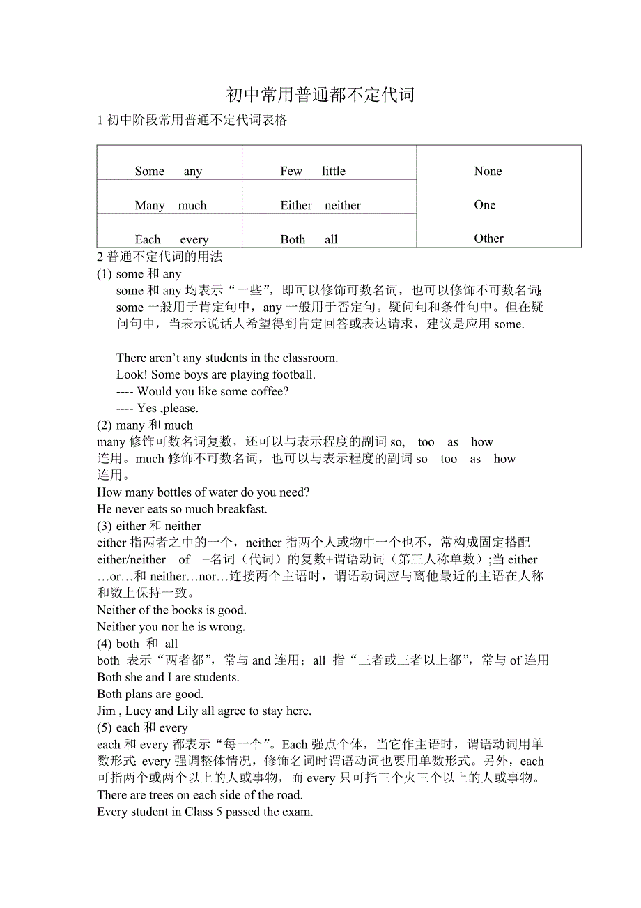 初中常用普通都不定代词_第1页