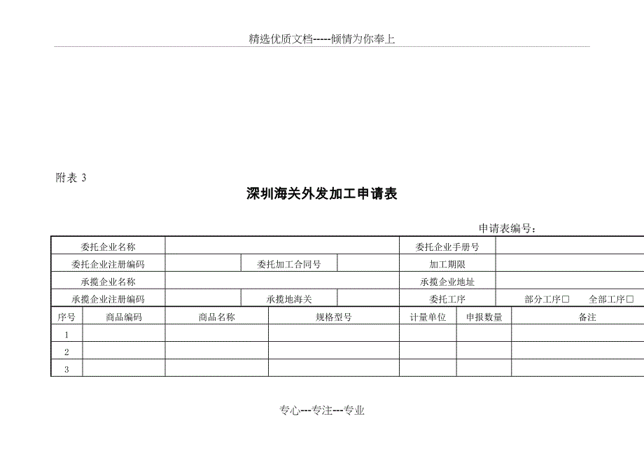 深圳海关外发加工实际收货、发货登记表_第4页