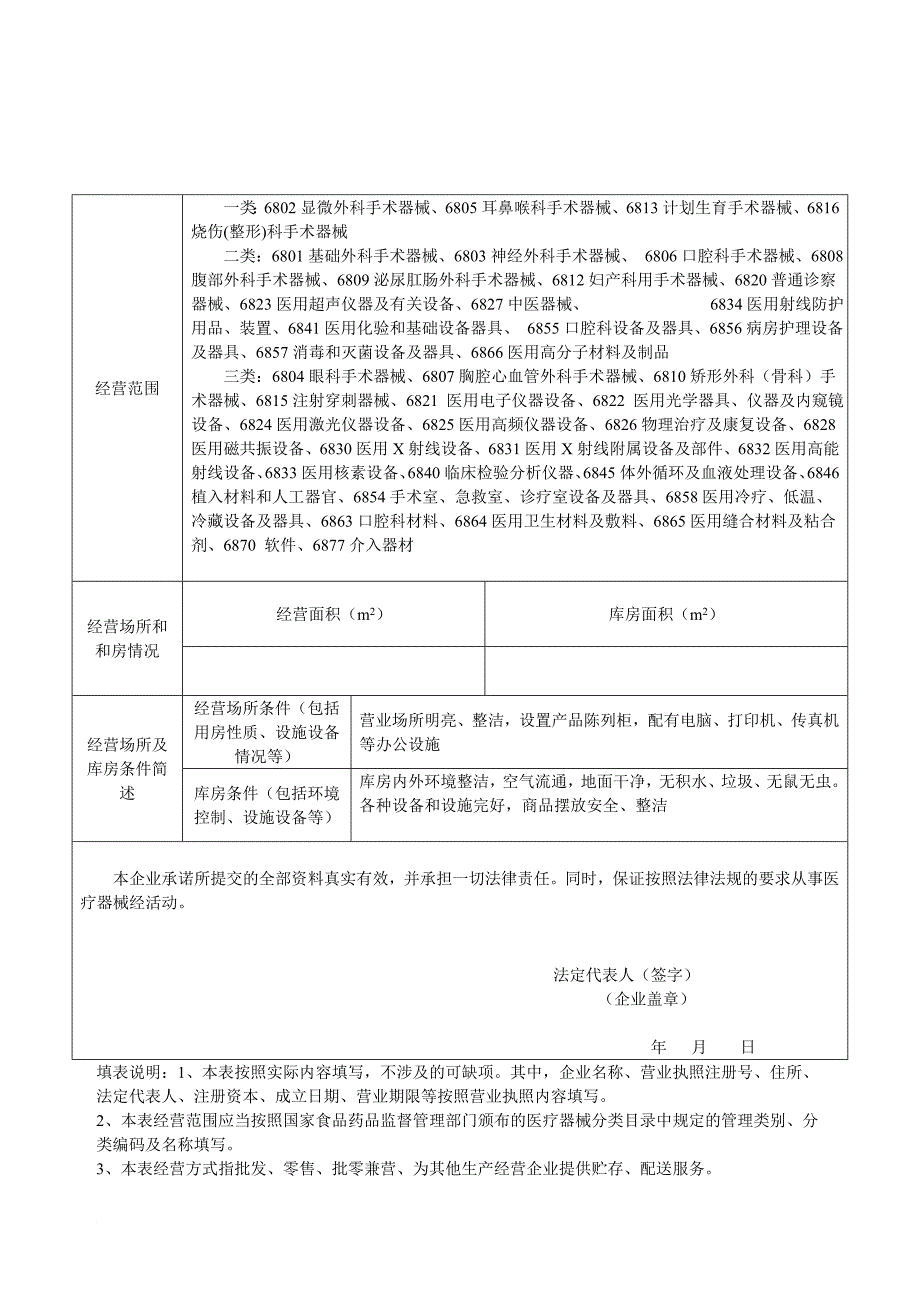 医疗器械经营许可申请表_第3页