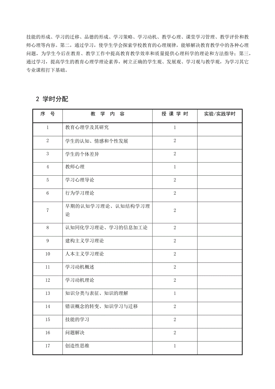 《教育心理学》教学大纲_第2页