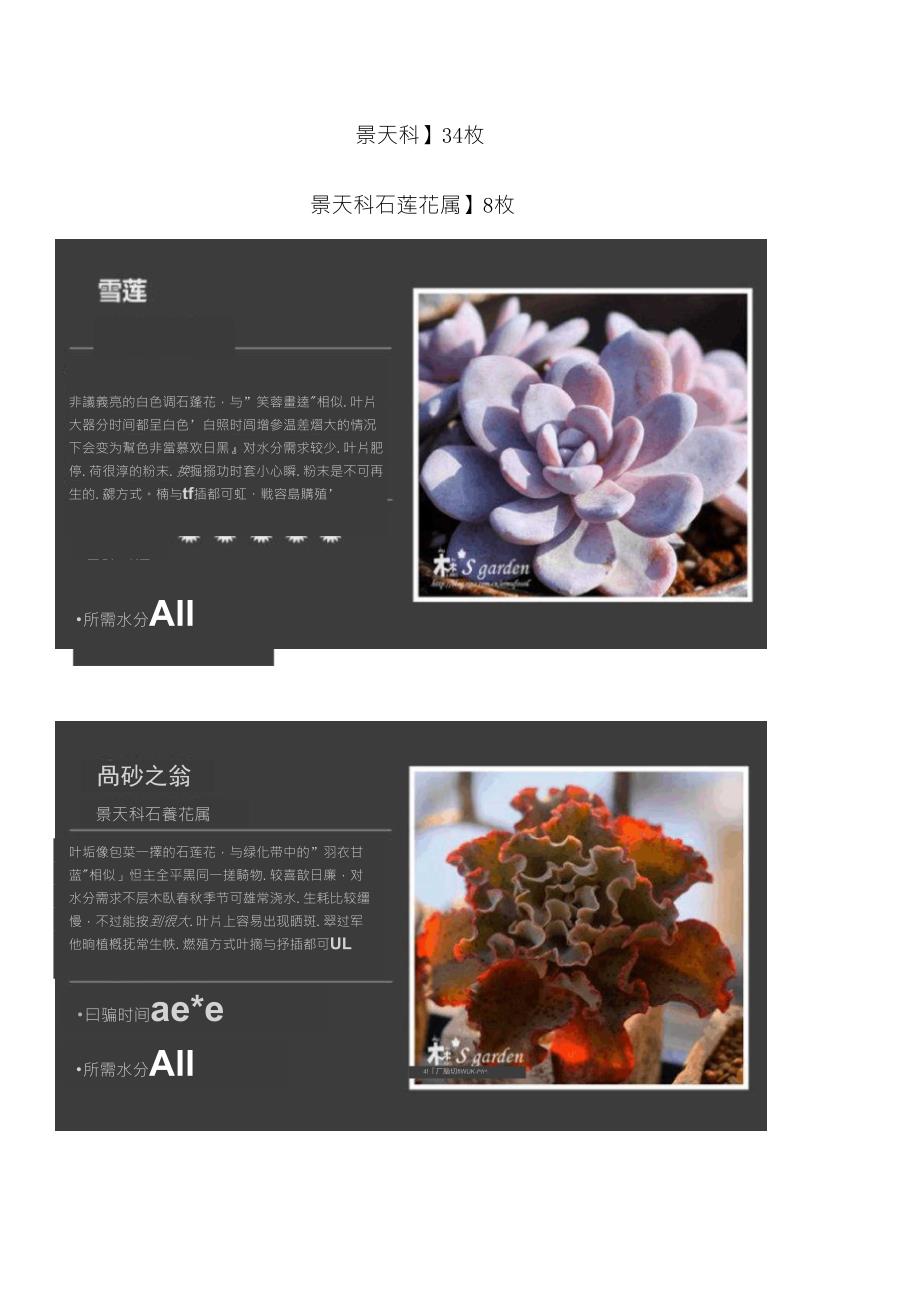 多肉植物图鉴2(作者：二木,本人整理)_第1页