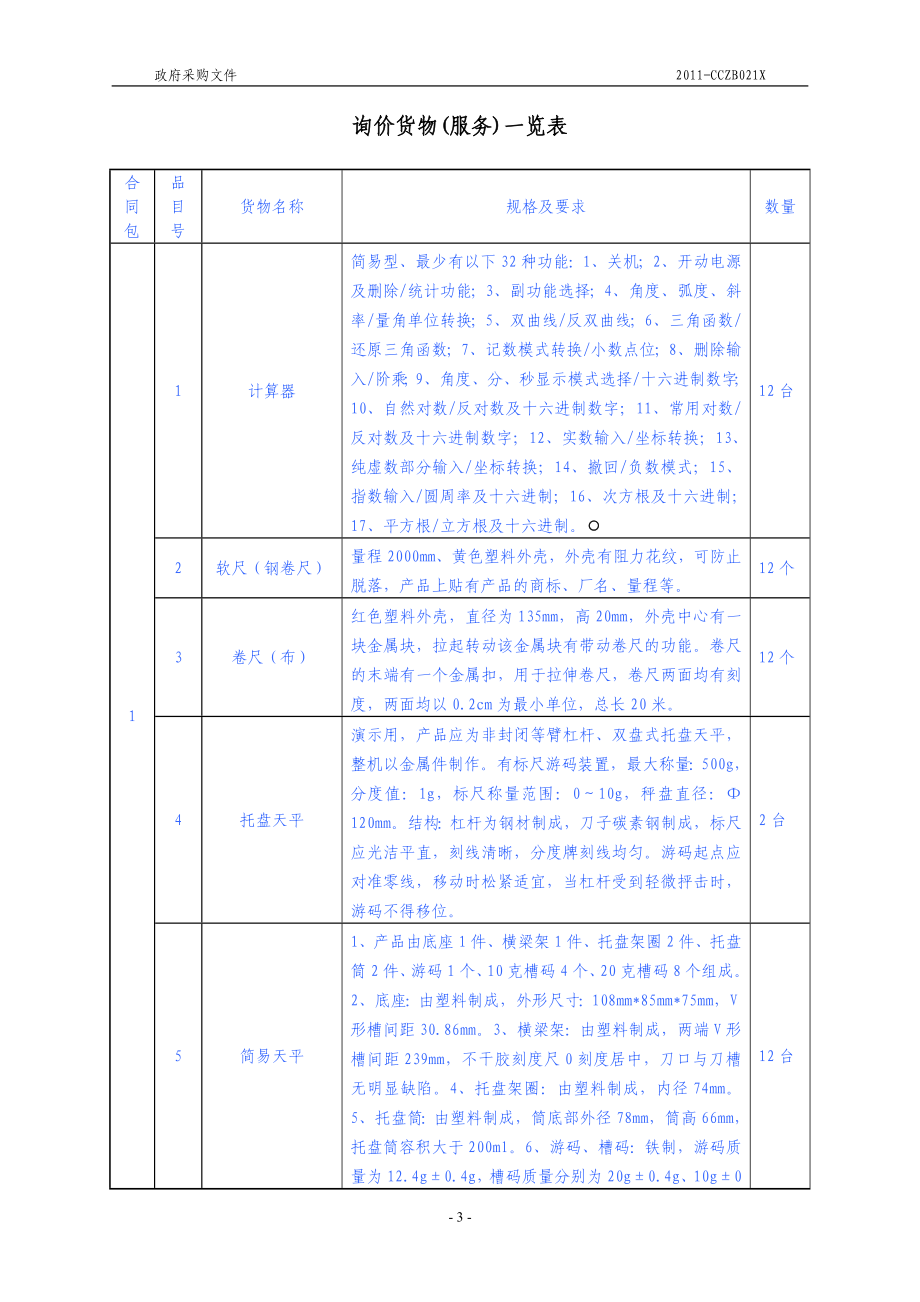 某区政府采购货物和服务项目询价文件_第4页