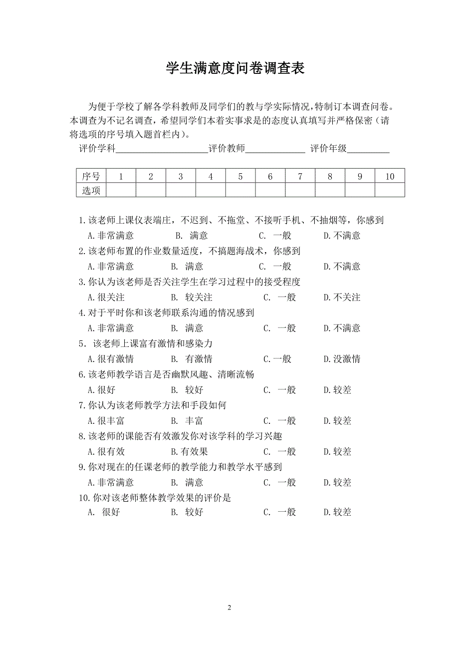 教师评价四种问卷调查表.doc_第2页