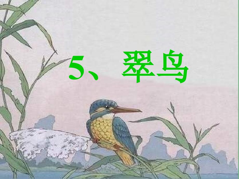 三年级语文下册第2单元5翠鸟课件8语文S版A_第1页
