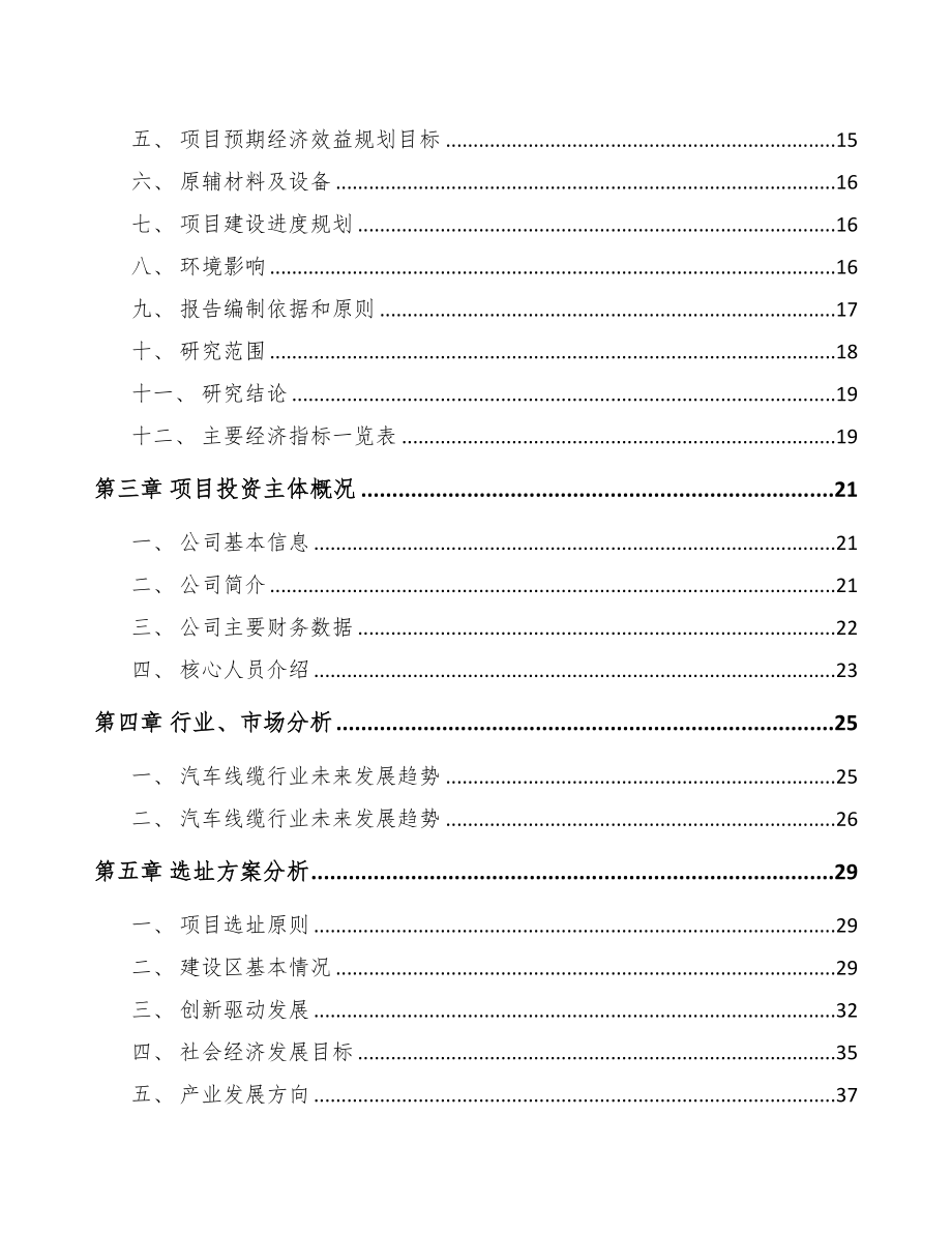 吉林省汽车线缆项目可行性研究报告(DOC 72页)_第2页