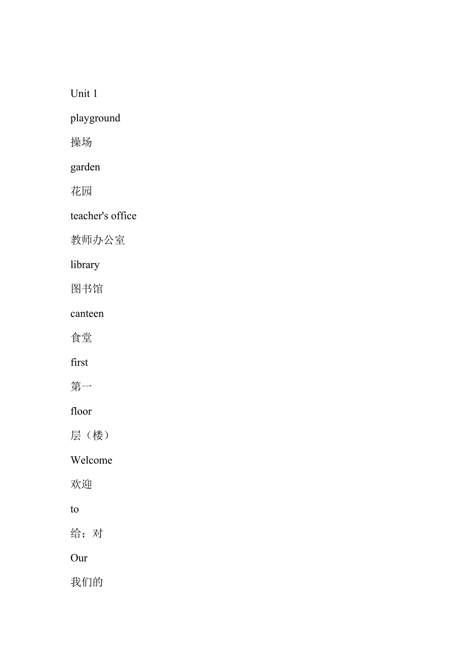 人教版PEP四年级下册英语单词表_第1页