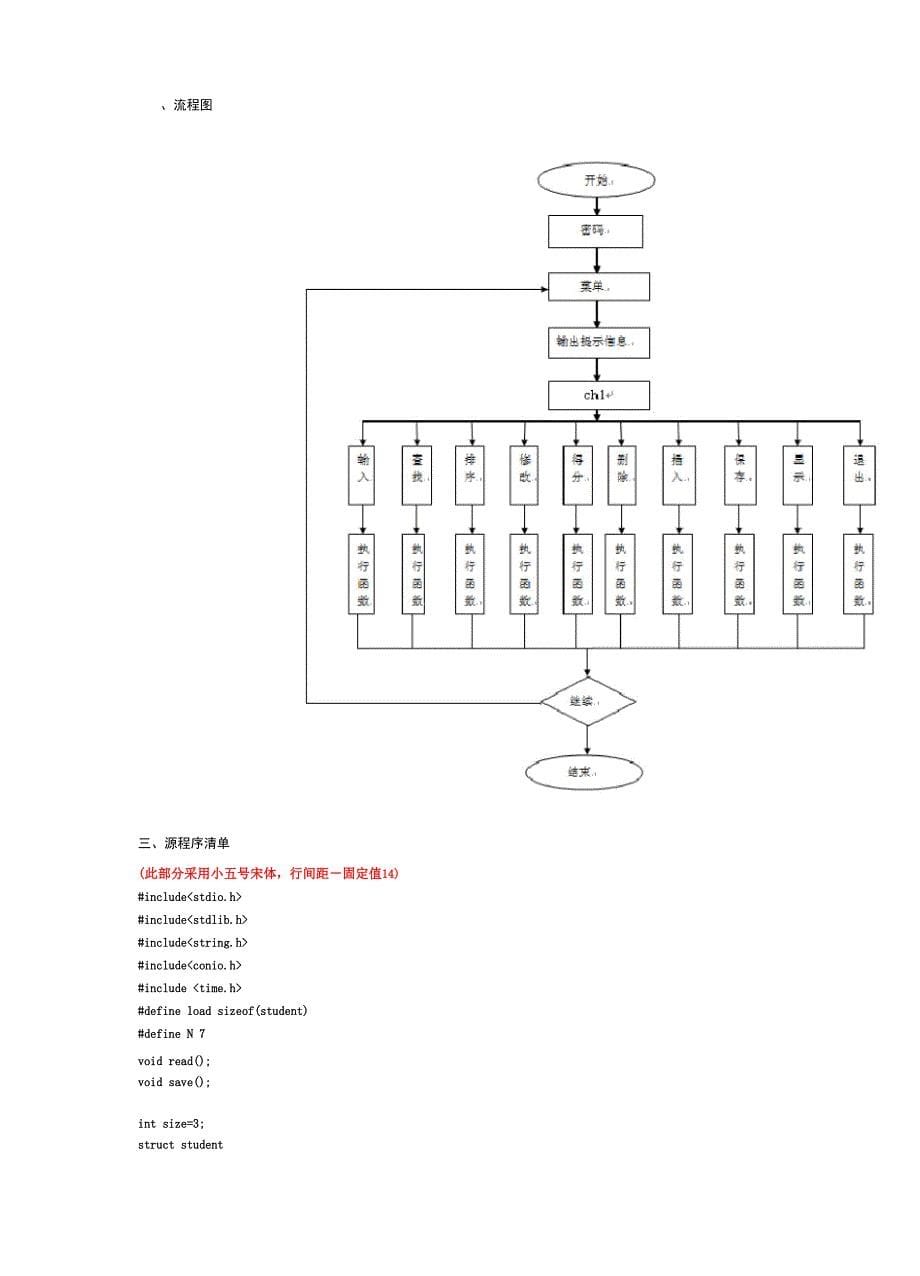 校运动会管理系统报告C语言(含完整代码)_第5页