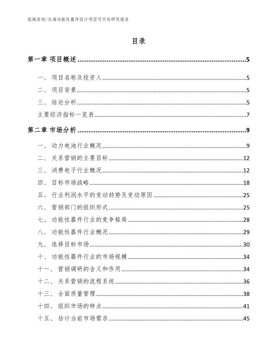 北海功能性器件设计项目可行性研究报告_第1页