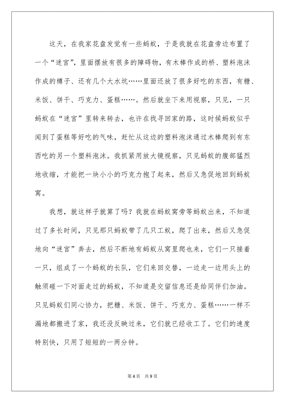 观察日记小学三年级作文400字_第4页