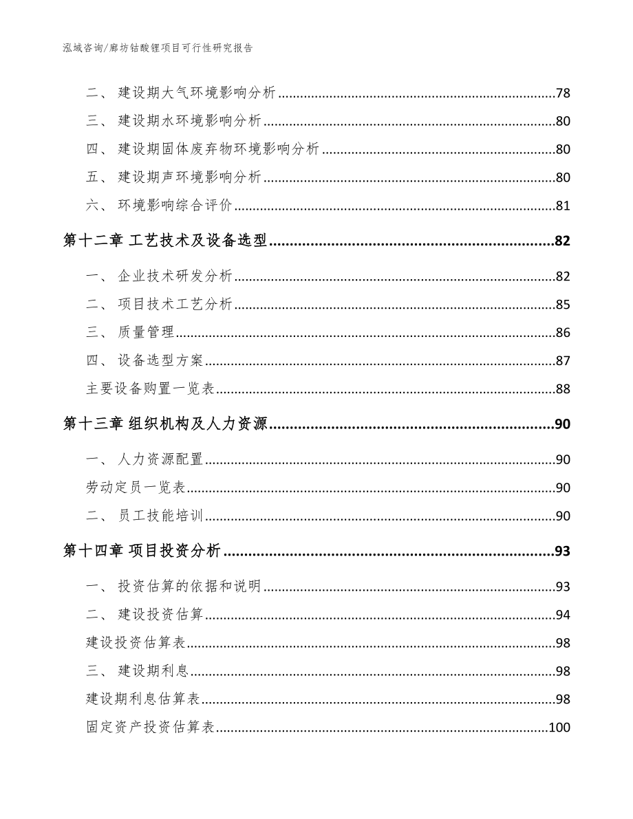 廊坊钴酸锂项目可行性研究报告【范文】_第4页