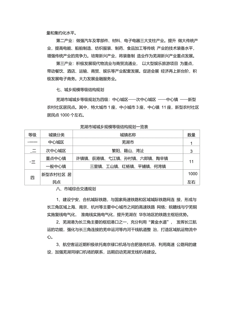 芜湖市城市总体规划_第3页