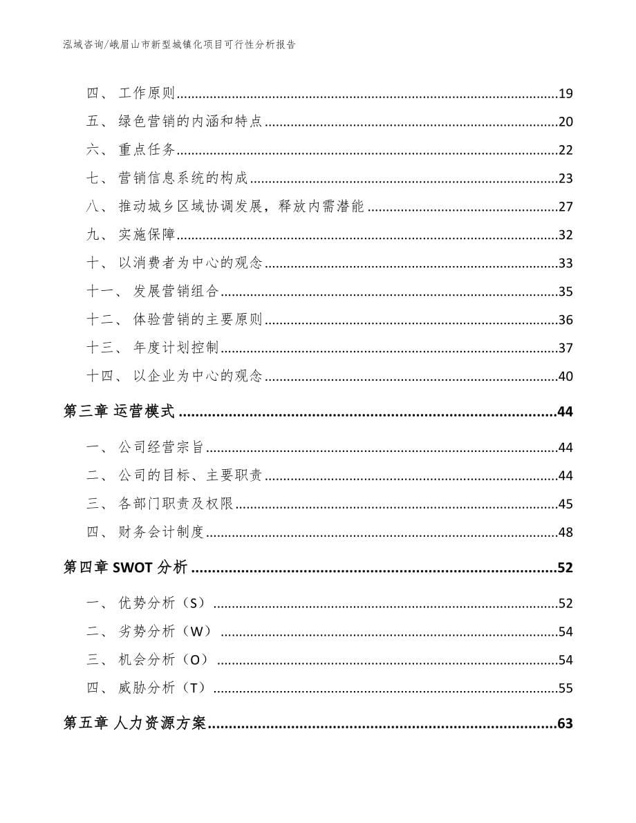 峨眉山市新型城镇化项目可行性分析报告【模板】_第5页