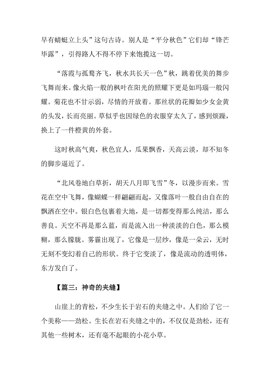 中考抒情作文素材范文精选五篇_第3页