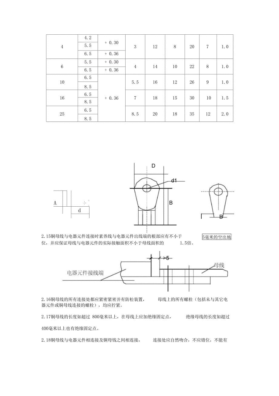 电气设备公司母线制作安装工艺守则_第5页