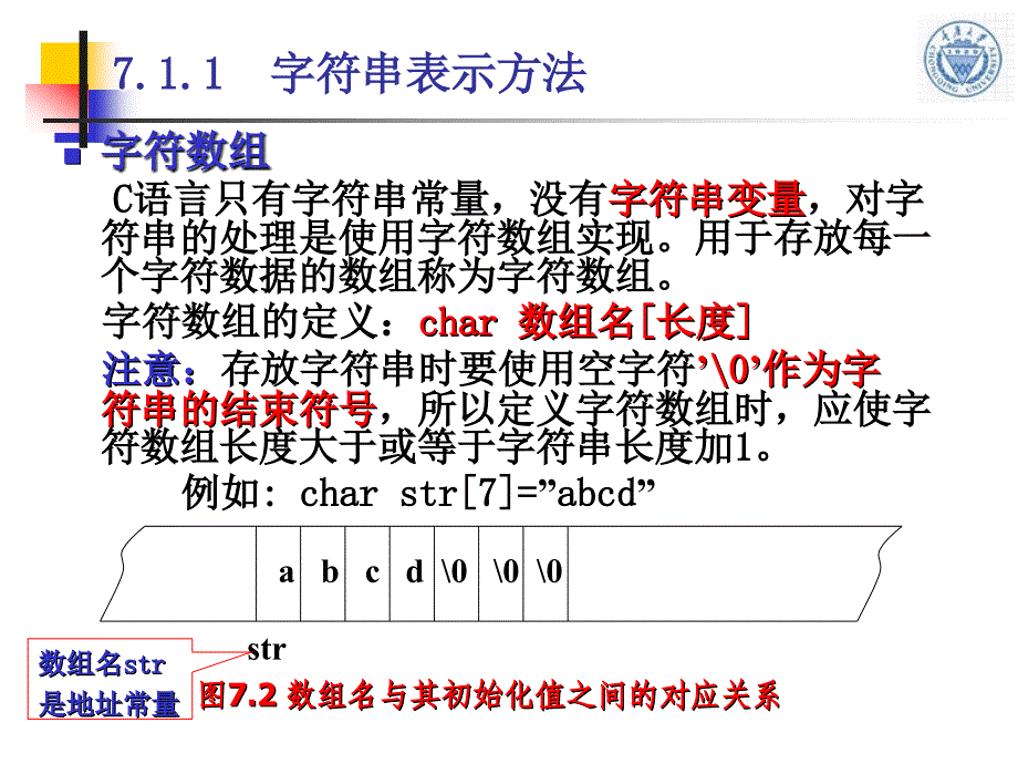 C语言程序设计重庆大学课件第07章字符串及其应用.ppt_第3页