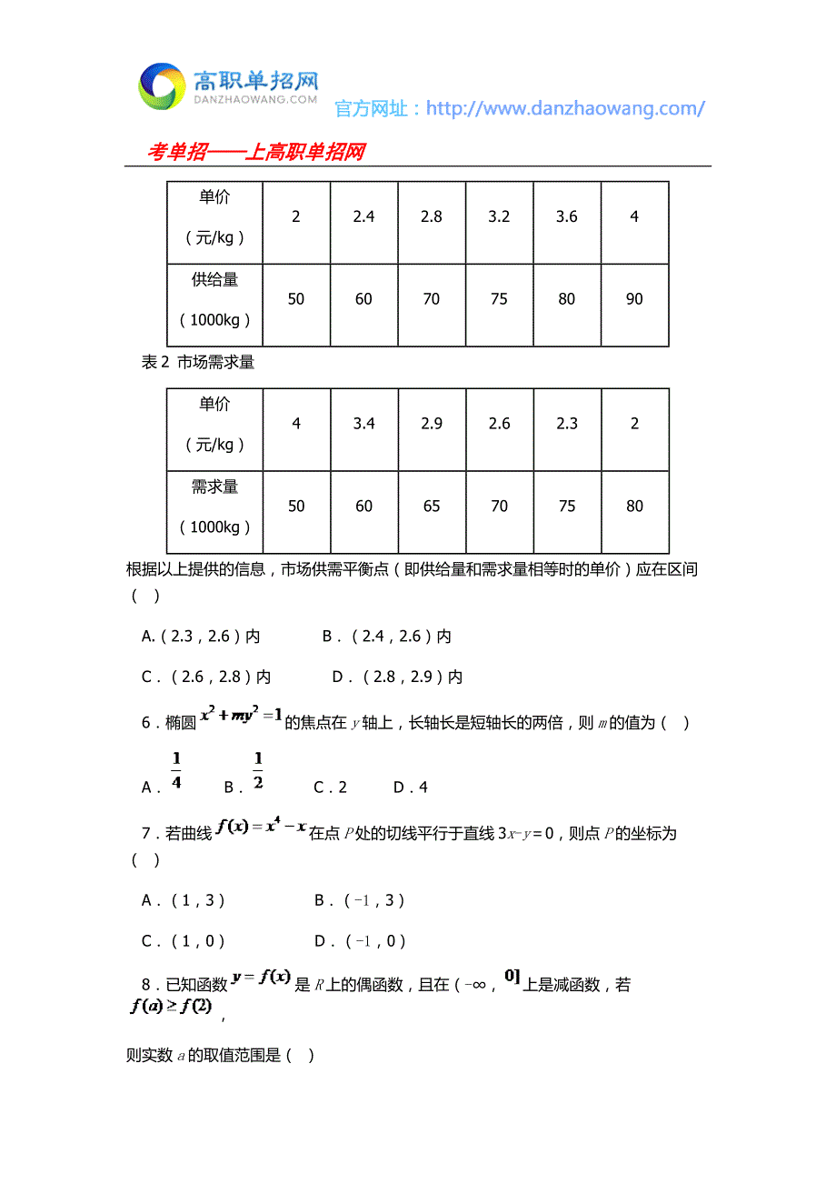 2016辽宁铁道职业技术学院单招数学模拟试题附答案解析.docx_第3页