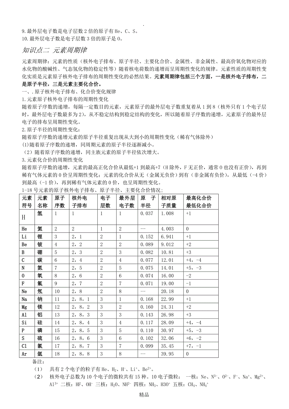 第一章第二节元素周期律知识点归纳总结_第2页