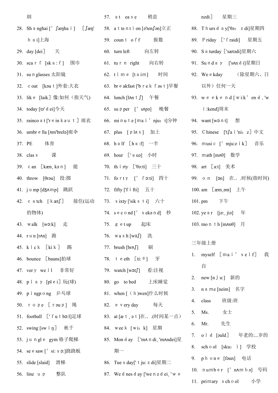 纠错版新起点小学一至六年级英语单词(带音标)_第4页