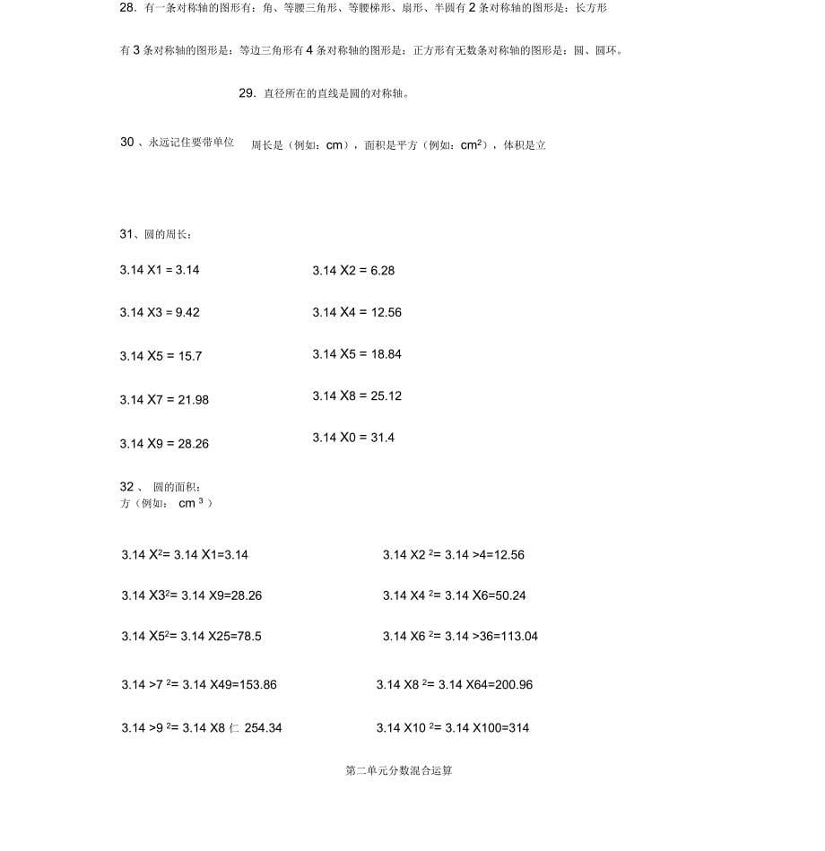 北师大版六年级数学上册知识点汇总_第5页