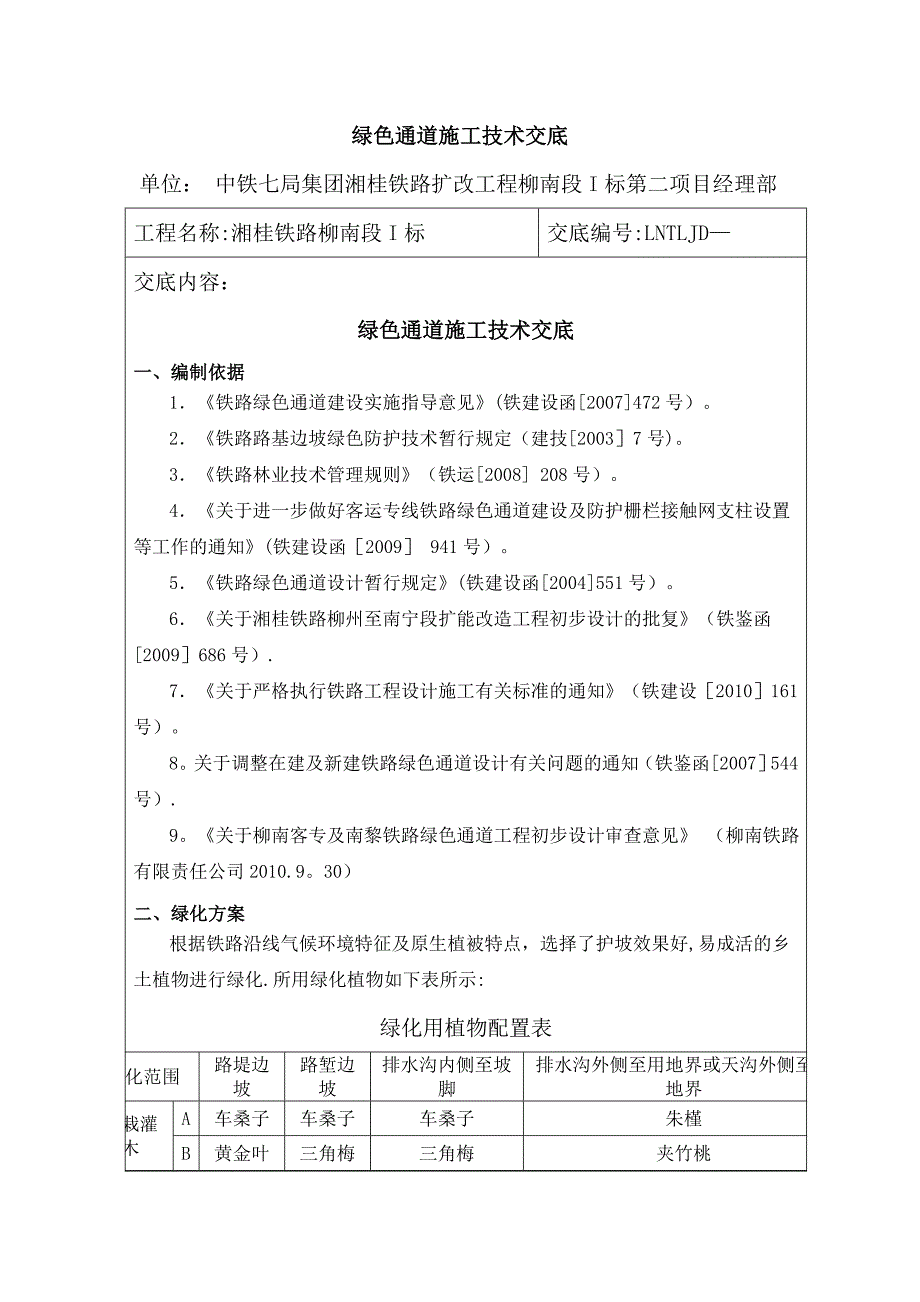 【施工管理】柳南I标二项目部绿化施工技术交底_第2页