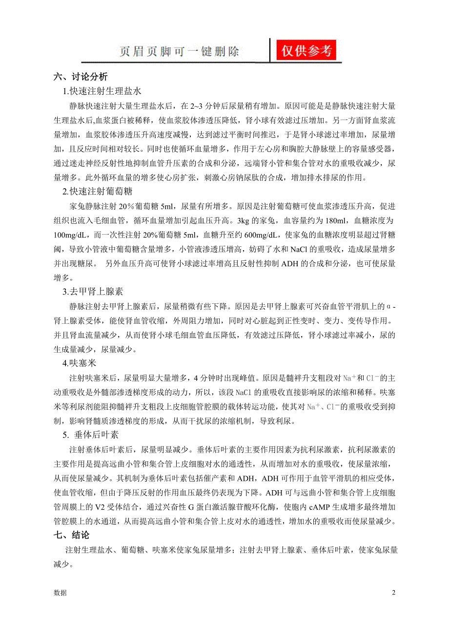 尿生成的影响因素实验报告[实验报告]_第2页