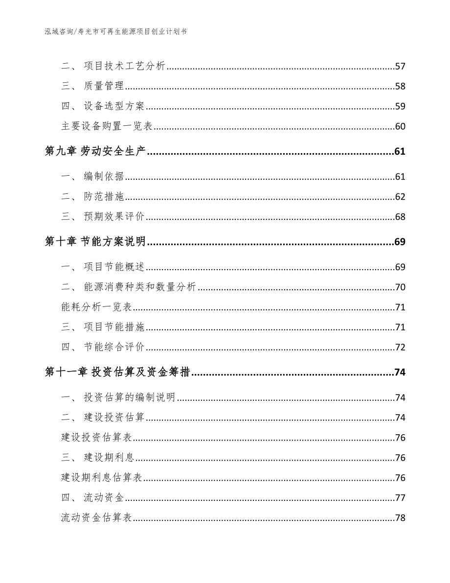 寿光市可再生能源项目创业计划书_范文模板_第4页