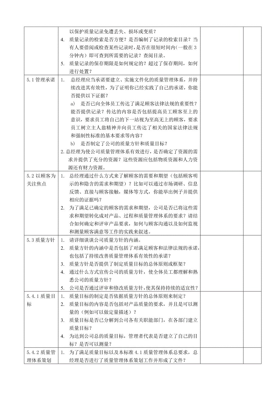 精品资料（2021-2022年收藏）内审检查表(1)_第2页