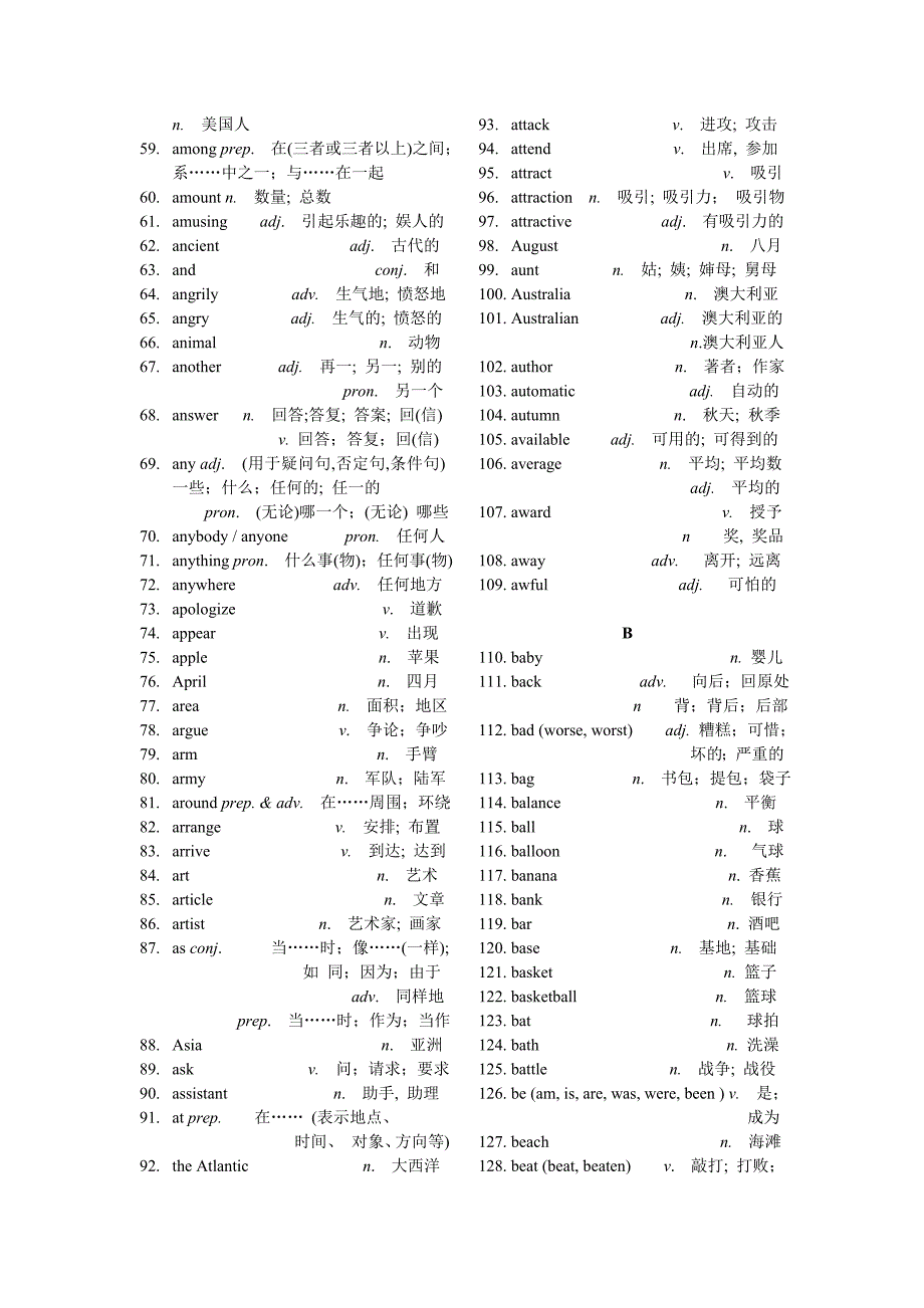 上海市初中英语教学基本词汇表_第4页