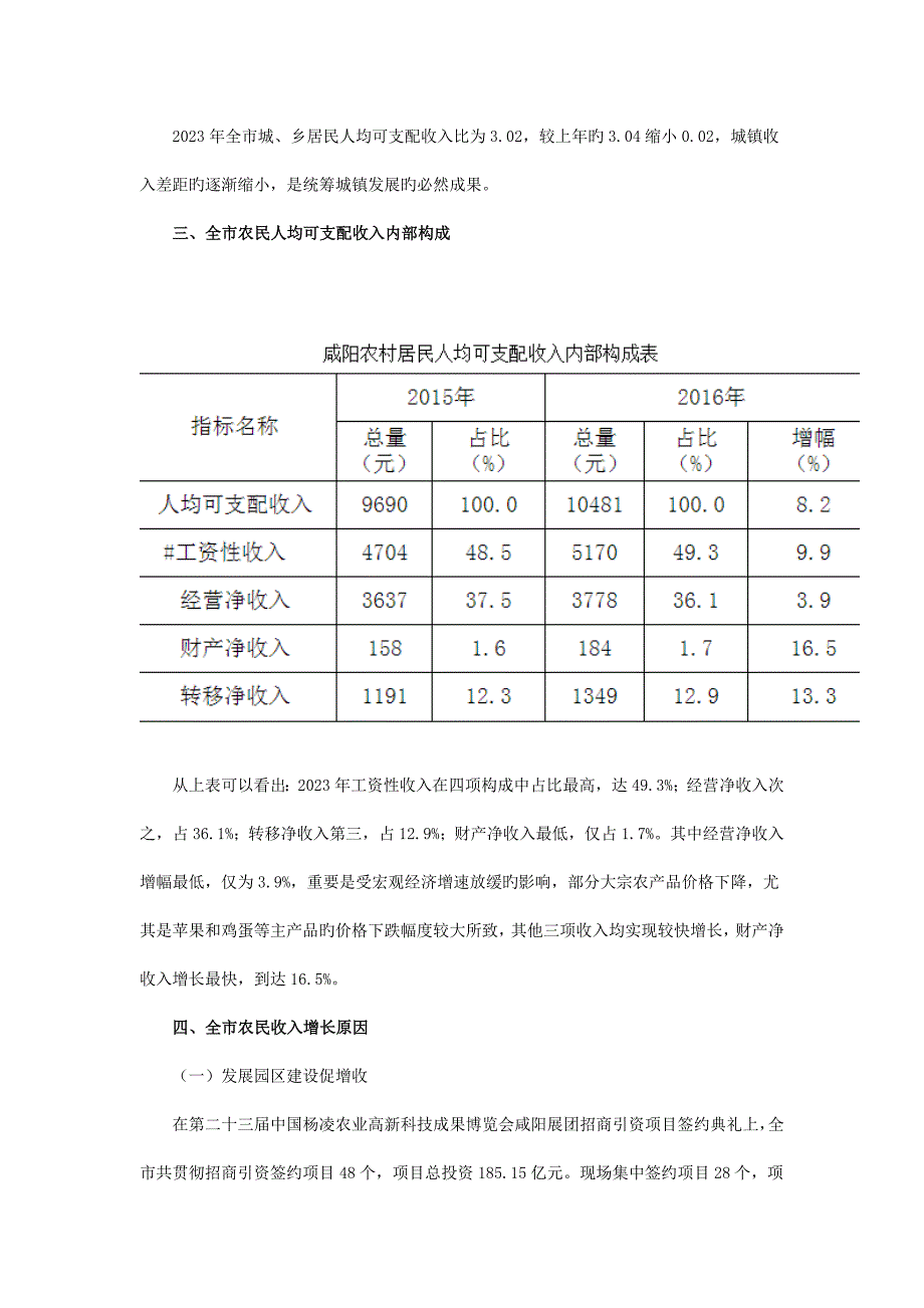 咸阳农民收入情况的调查报告_第2页