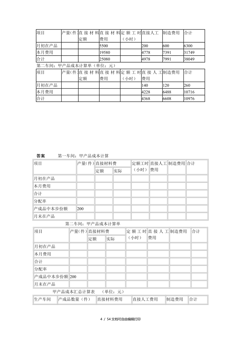 成本管理会计注会考题_第4页