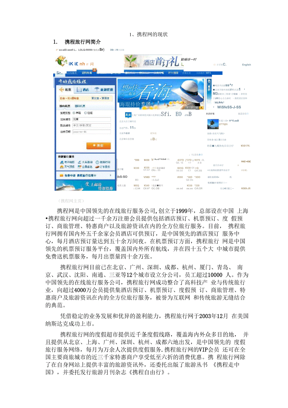 携程网电子商务案例分析_第1页