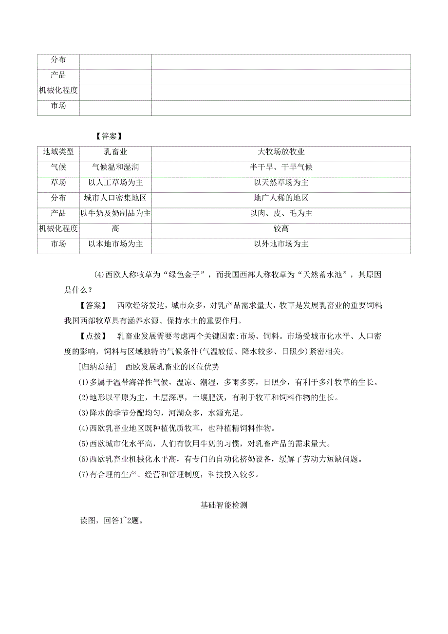 精编高中地理人教版必修2导学案 第三章 第三节 以畜牧业为主的农业地域类型2_第4页