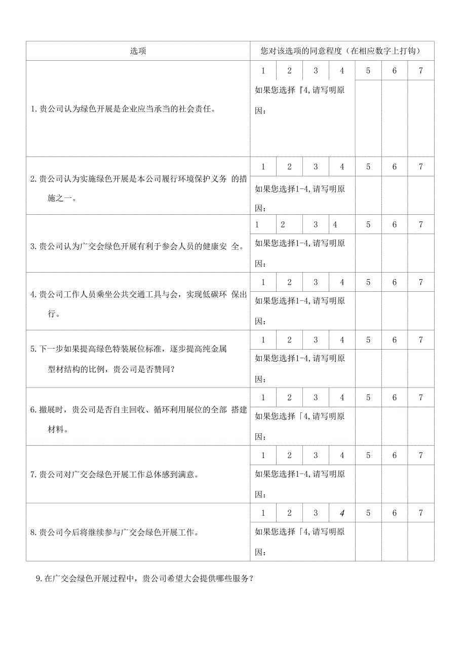 广交会绿色发展工作调查问卷.docx_第4页