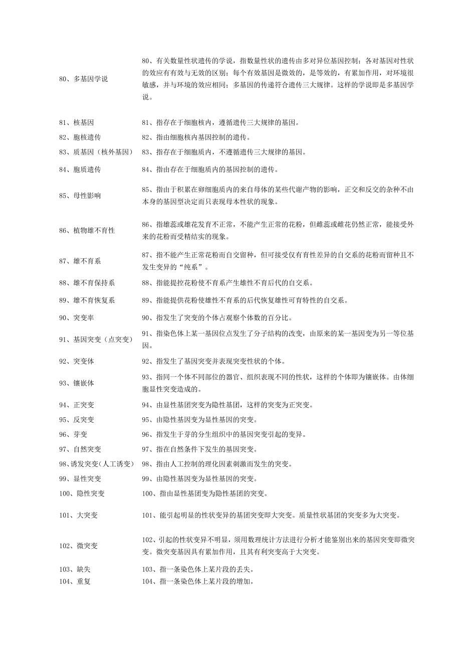 大学遗传学期末考试题库及答案.doc_第5页