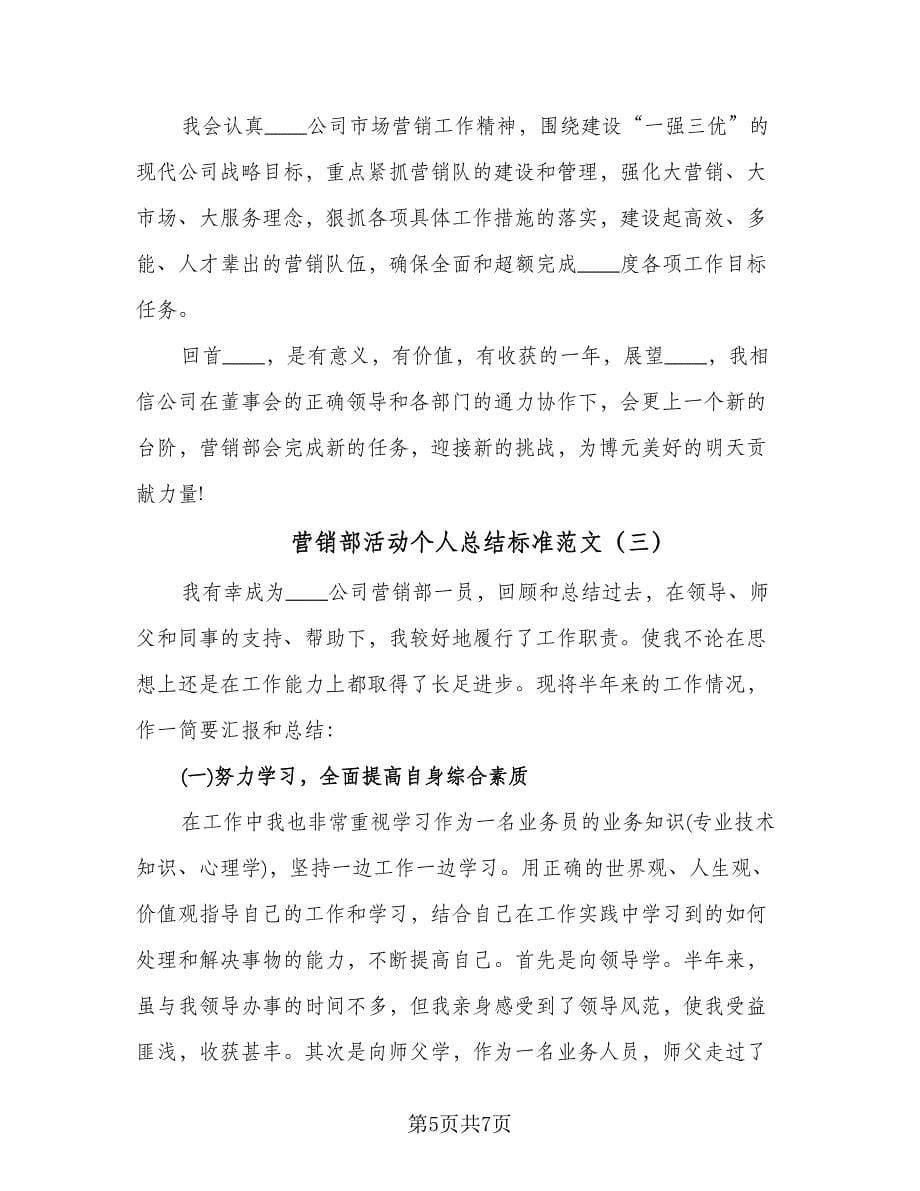 营销部活动个人总结标准范文（三篇）.doc_第5页