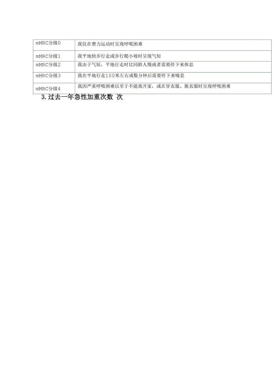 慢性阻塞性肺疾病评患者综合评估表_第2页