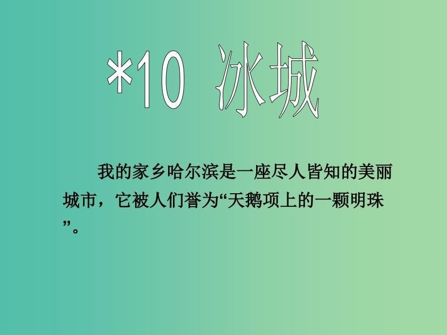 五年级语文下册 10《冰城》课件1 沪教版_第5页