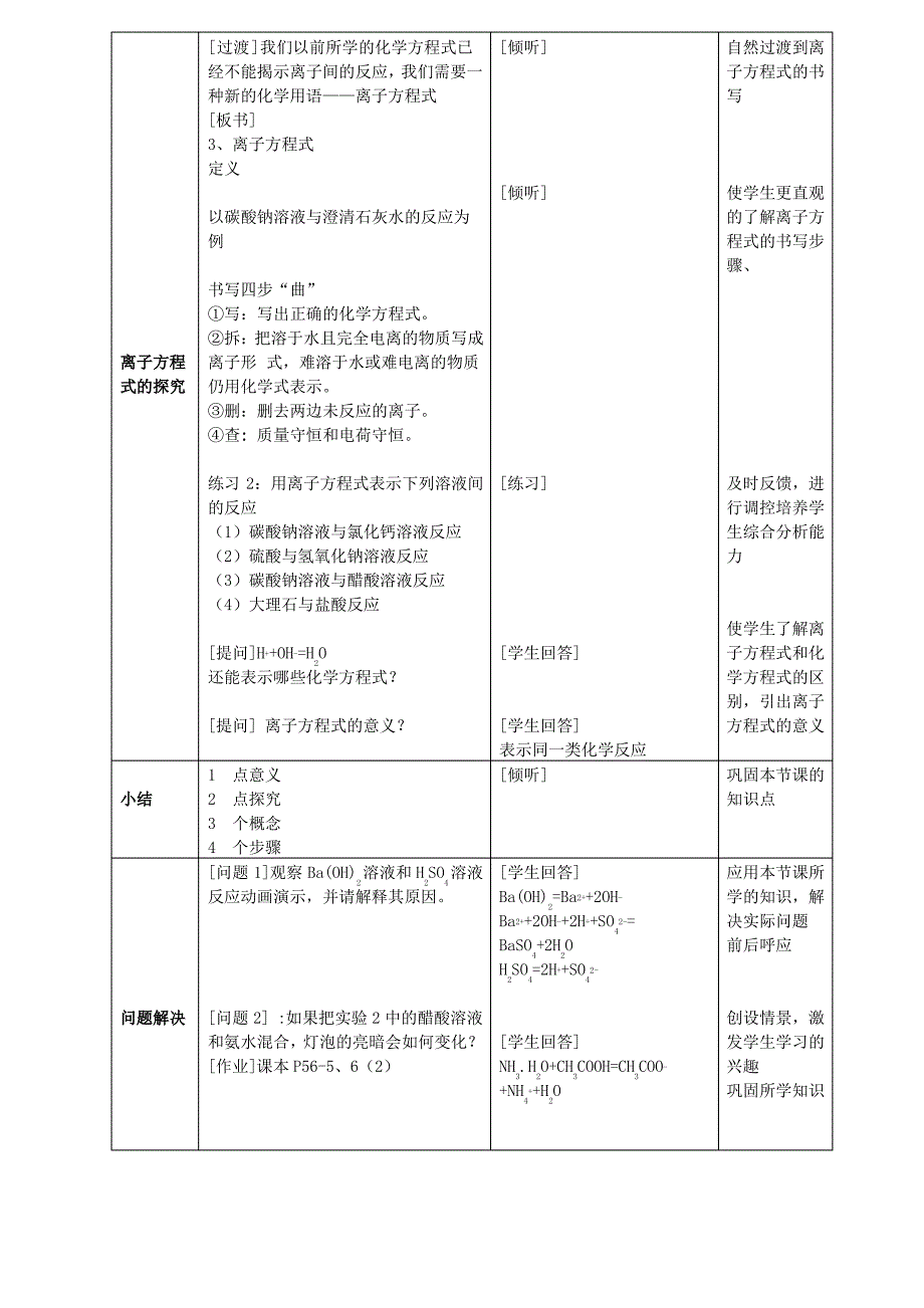 高一化学离子反应教案 新课标 人教版_第3页