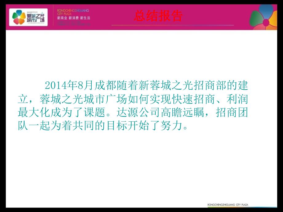 湖南郴州蓉城之光城市广场招商总结报告41页_第2页