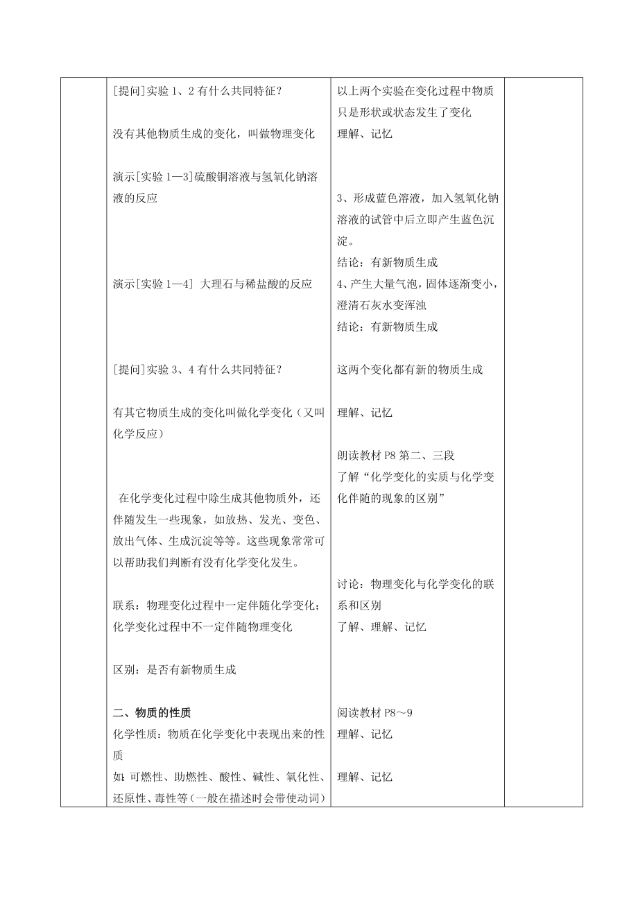 人教版初中化学新版教案(全册)_第4页