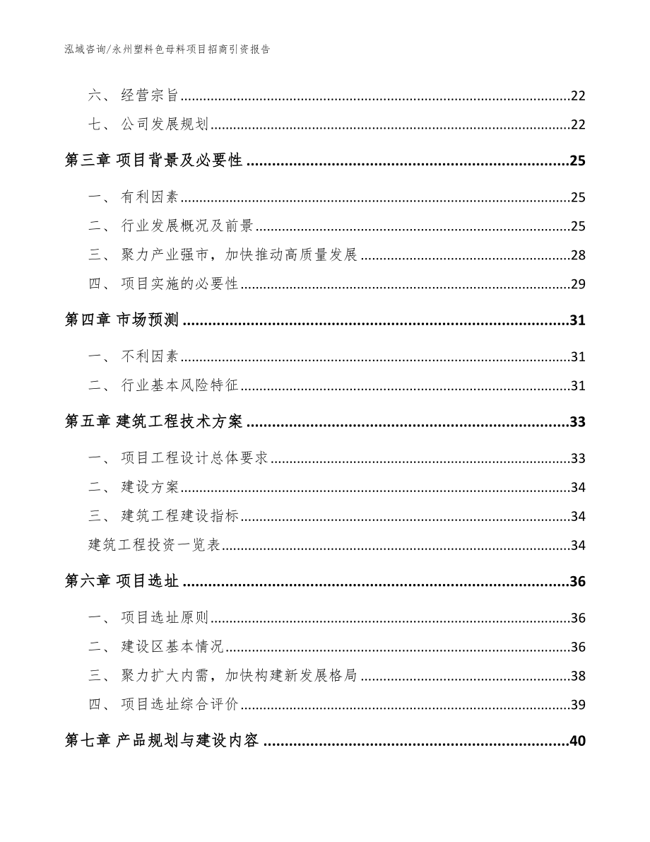 永州塑料色母料项目招商引资报告（模板参考）_第2页