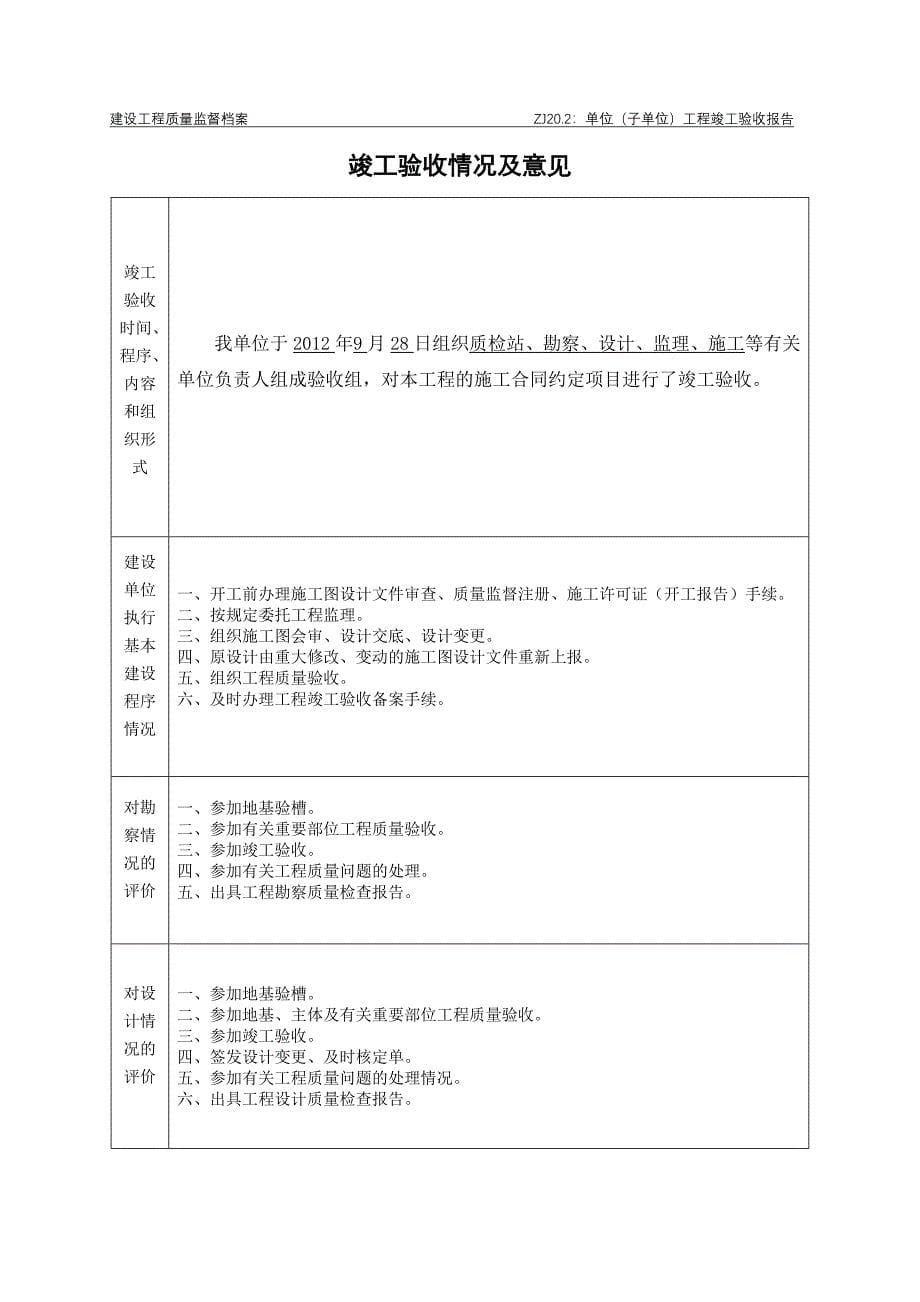 江苏某住宅项目单位工程人防地下室工程竣工验收报告_第5页