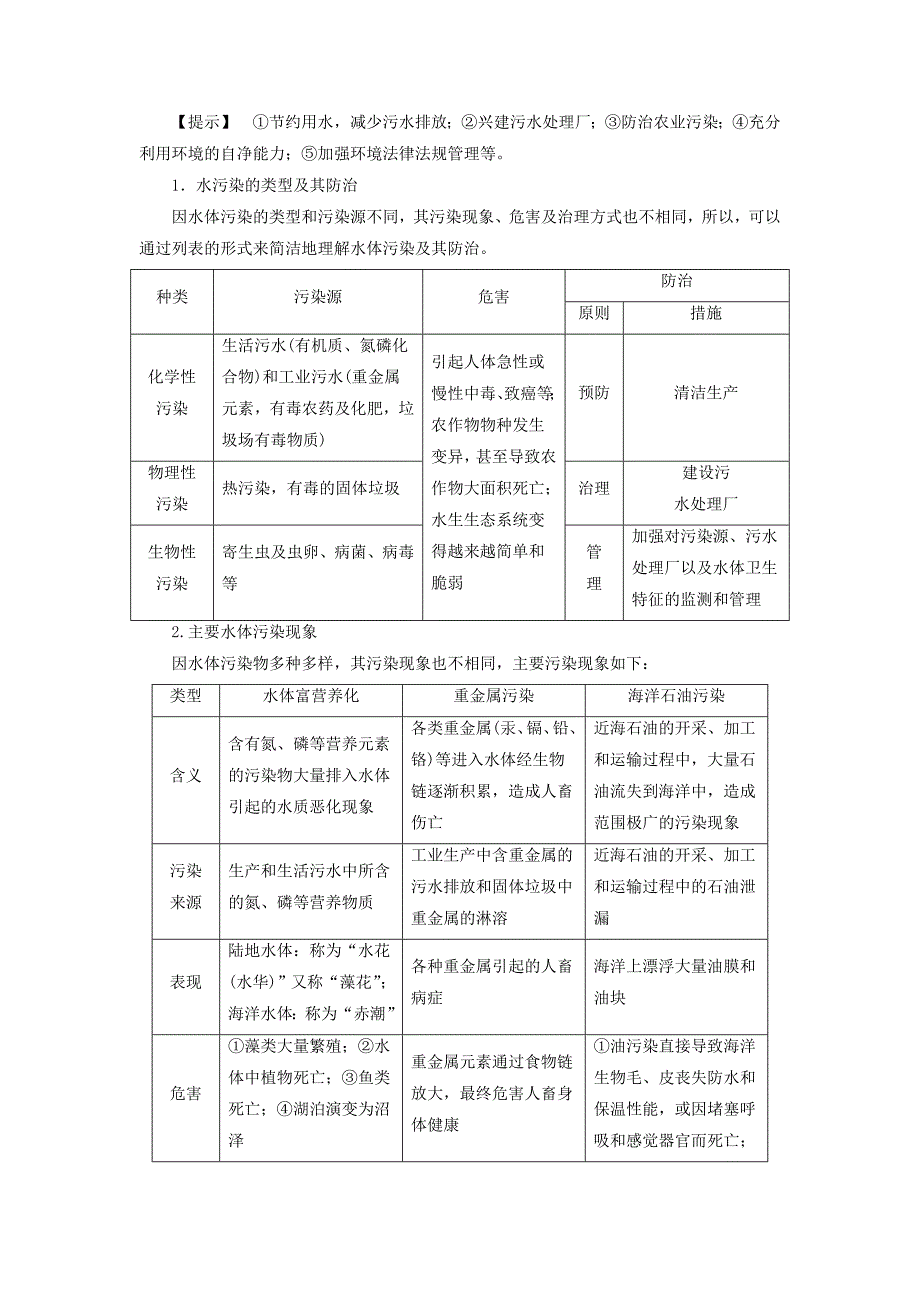 2022年高中地理第4章环境污染及其防治第1节水污染及其防治学案湘教版选修_第4页