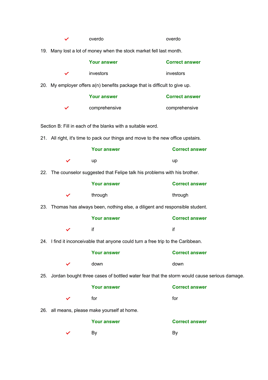 新标准英语综合教程4unittest单元测试1-5答案_第3页